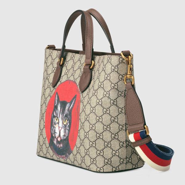 GUCCI Supreme ミスティックキャット トートバッグ GGスプリーム ネコ好きにはたまらないアイテム 8032106